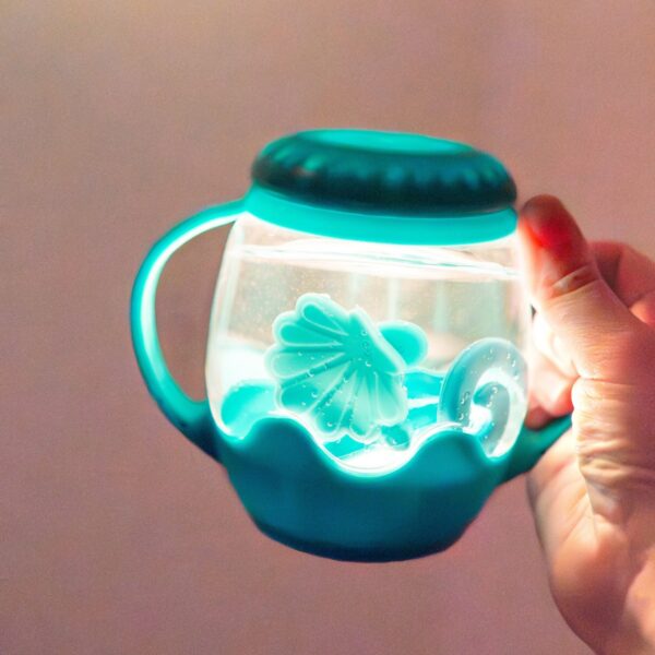 Glo Pals: 'MINI Sensory play jar' blauwe set met vormen