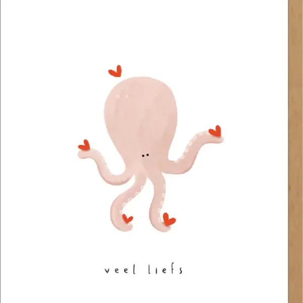 Kaartje Klein liefs: 'Veel liefs' octopus
