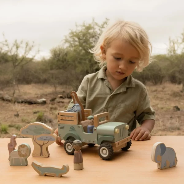 Little Dutch: Houten 'safari auto' met dieren
