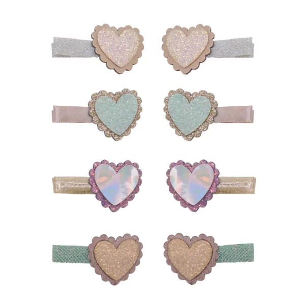 Mimi en Lula: 'Scalloped heart' mini clips