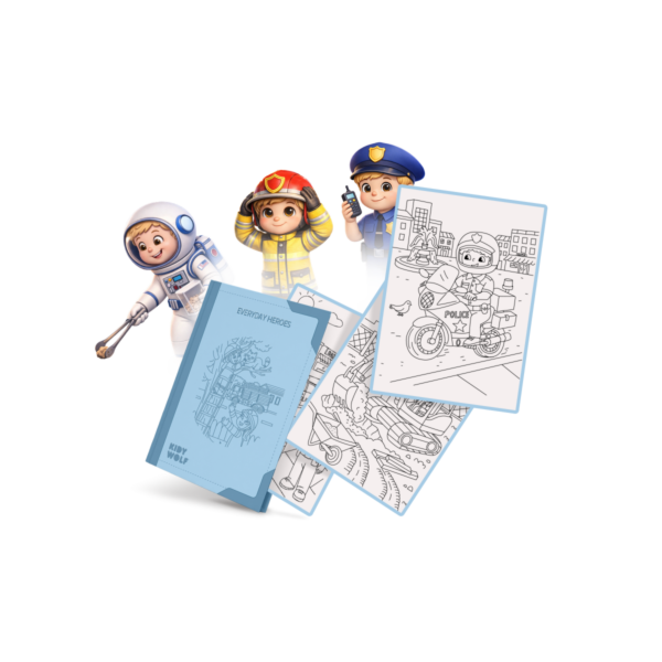 REFILL 'Kidydraw-Pad': Extra tekeningen 'Everyday heroes'
