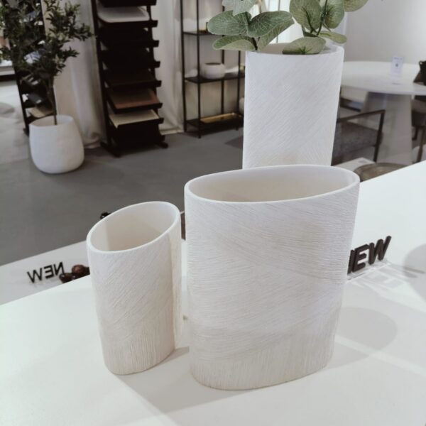 Vaas ovaal beige 'Vico' medium