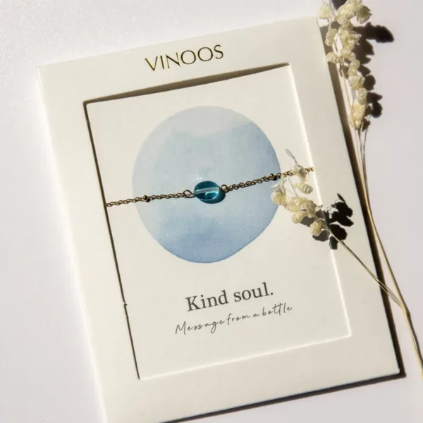 Vinoos: Armbandje 'Kind soul' Licht blauw