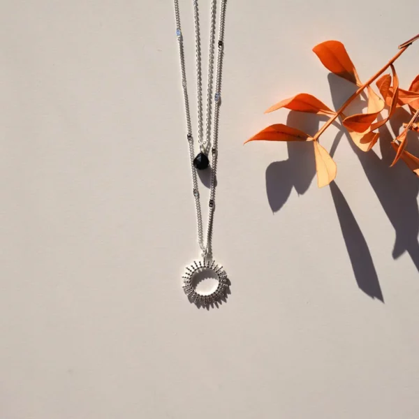 Vinoos: Wine Jewellery: Dubbele ketting 'Always sparkle' ZILVER