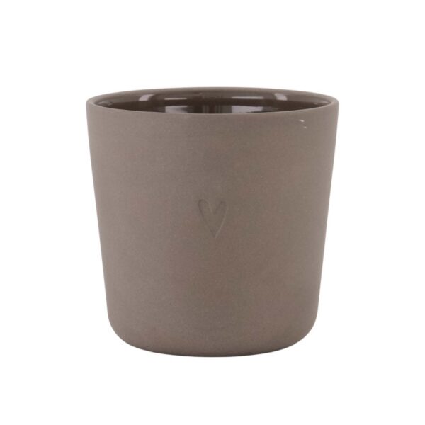 Zusss: Coffee mug heart dark brown