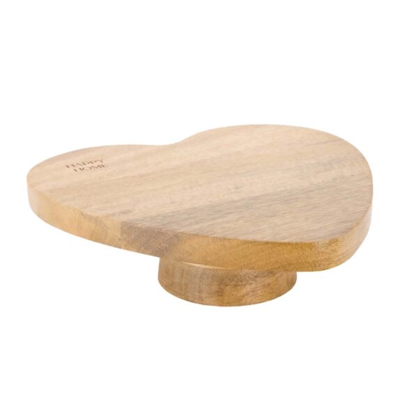 Zusss: Houten serveerschaal hart vorm 'Happy home'