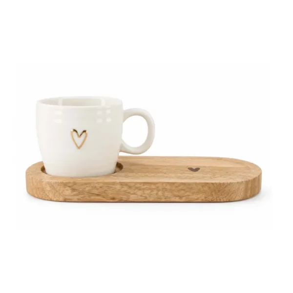 Zusss: Houten serveerschaaltje 'Heart'