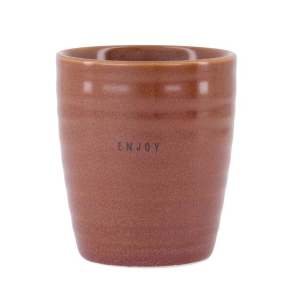 Zusss: Koffiemok 'Enjoy' dark red