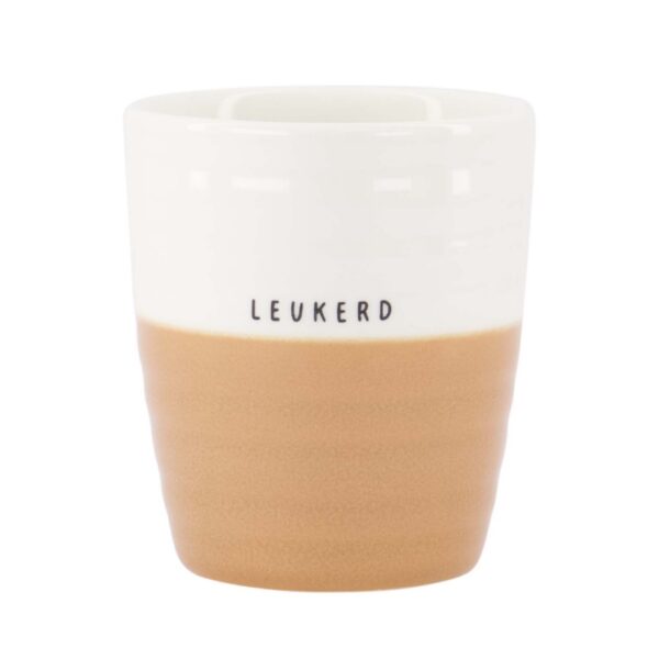 Zusss: Koffiemok 'Leukerd' White/camel