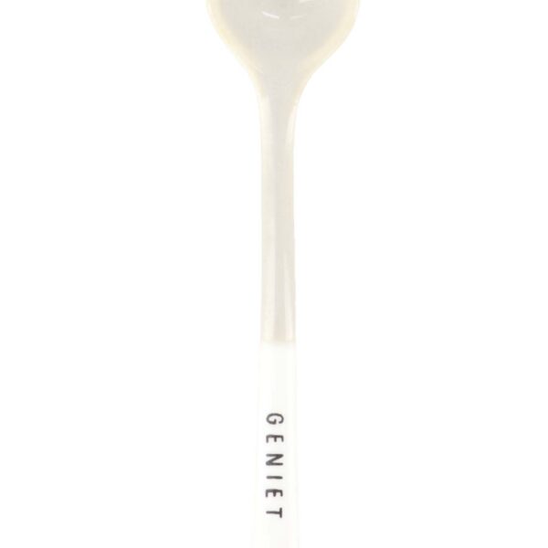 Zusss: Lepeltje keramiek 'Geniet' white/sand