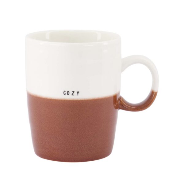 Zusss: Theemok 'Cozy' white/dark red