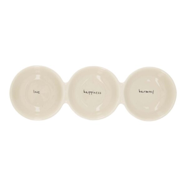 Zusss: Trio Serveerschaal 'Love happiness harmony'