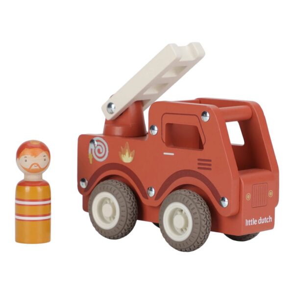 Little Dutch: Houten brandweerwagen