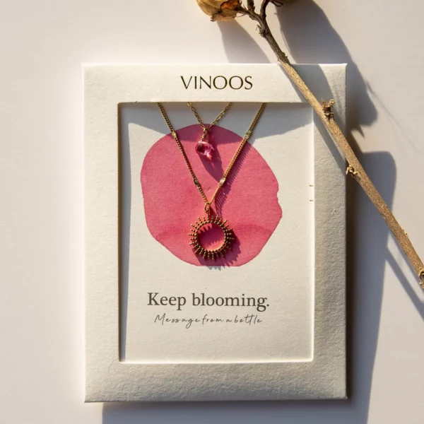 Vinoos: Dubbele ketting 'Keep blooming'