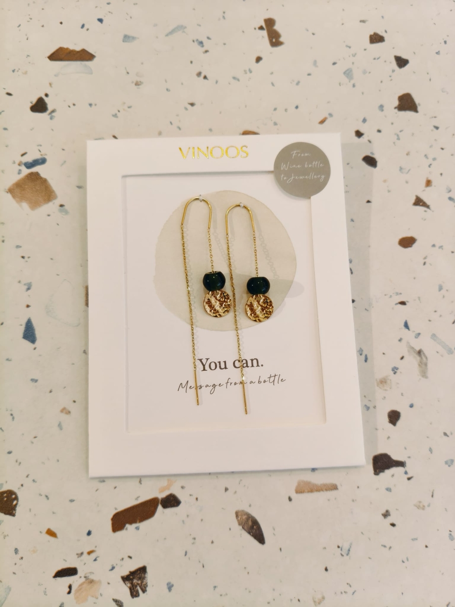 Vinoos: Wine Jewellery: Oorbellen 'You can'