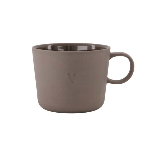 Zusss: Cappuccino mug heart dark brown