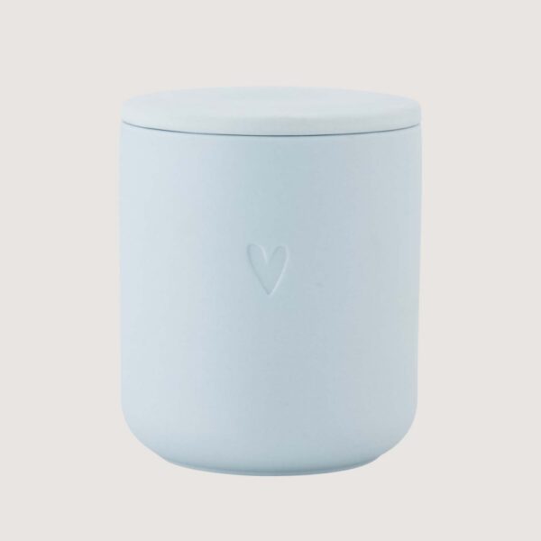 Zusss: Geurkaars keramiek hartje blauw