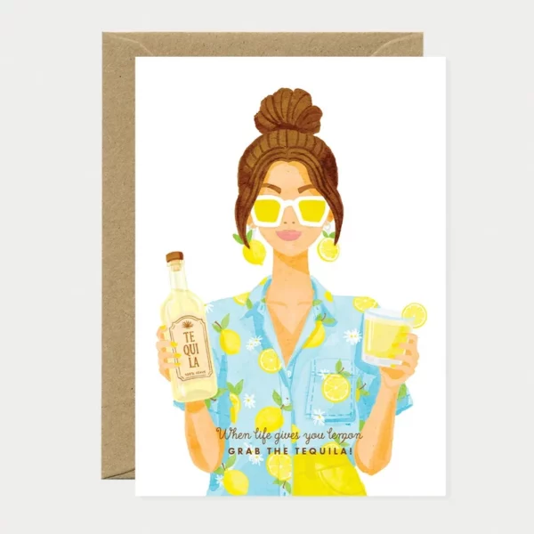 'All the ways to say' kaartje: 'Life gives you lemon'