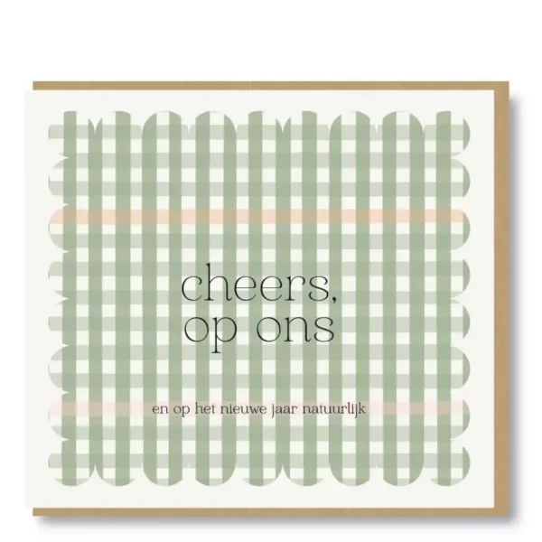 Kerstkaartje 'Studio Mie': Cheers op ons