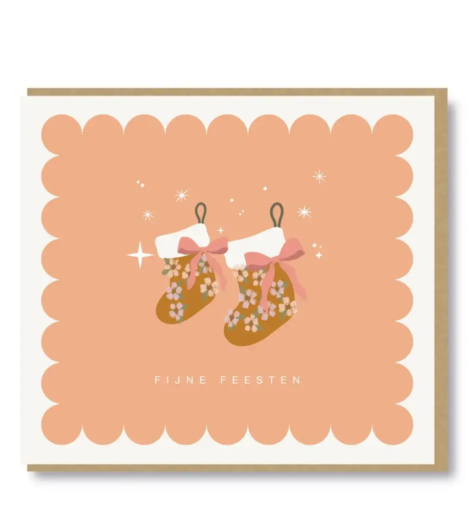 Kerstkaartje 'Studio Mie': Fijne feesten