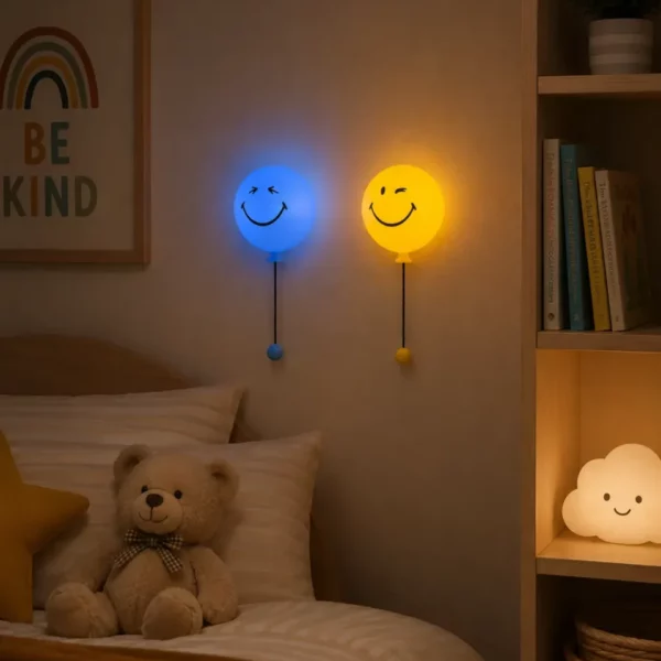 MOB: Bubbly light: 'smiley' blauw