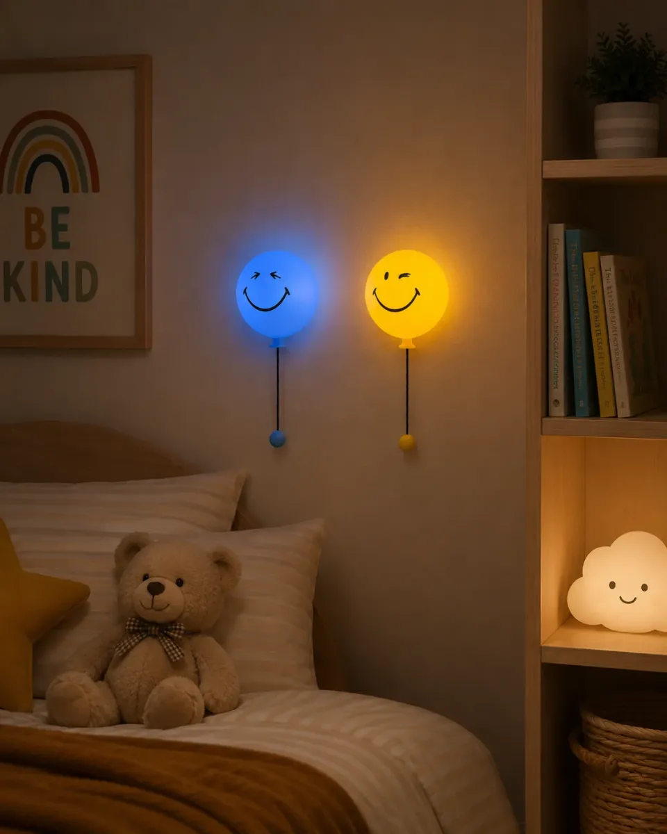 MOB: Bubbly light: 'smiley' blauw