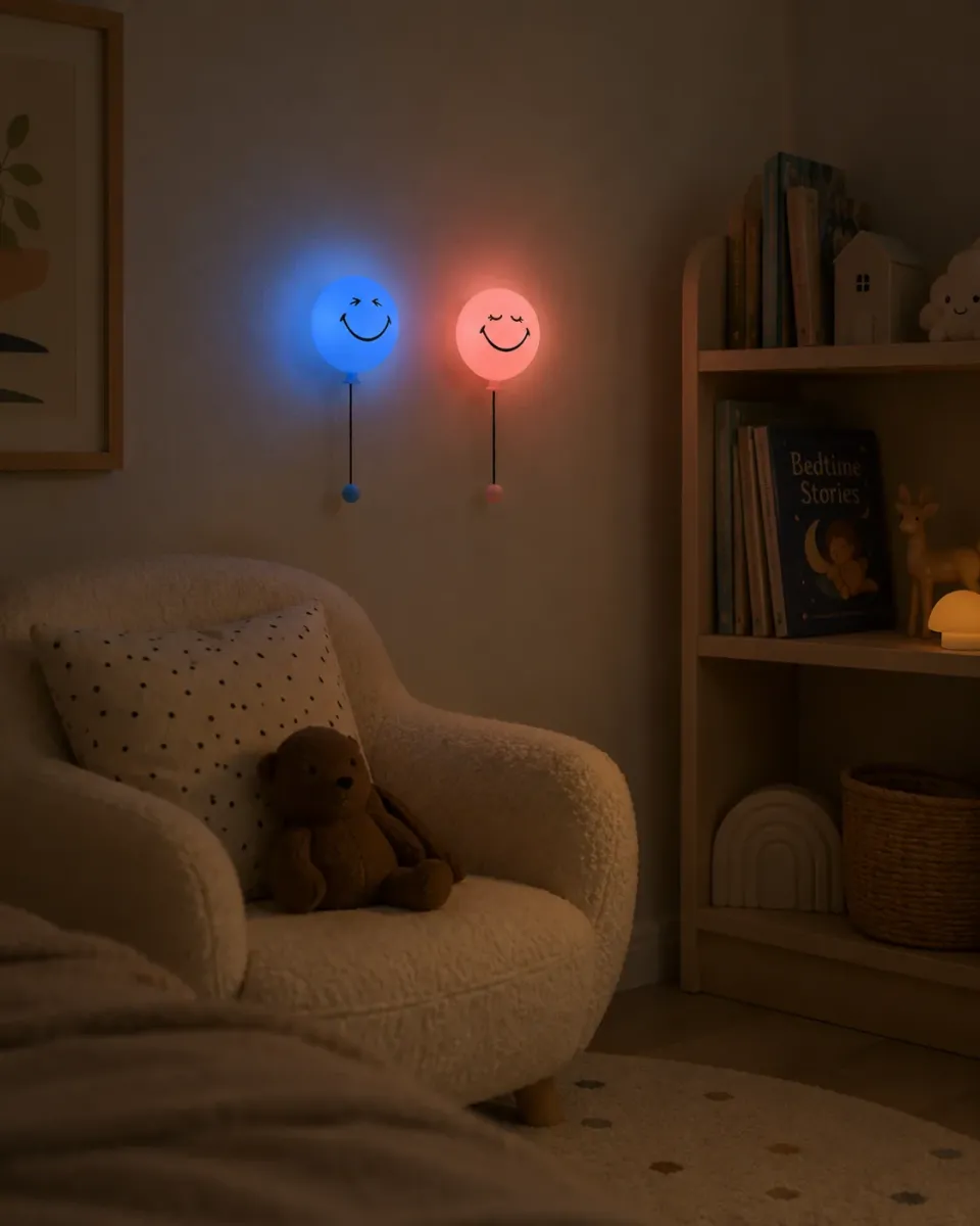 MOB: Bubbly light: 'smiley' blauw