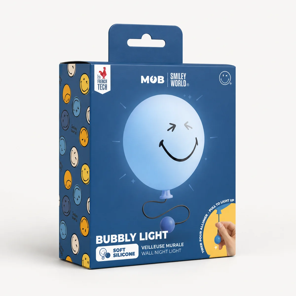 MOB: Bubbly light: 'smiley' blauw