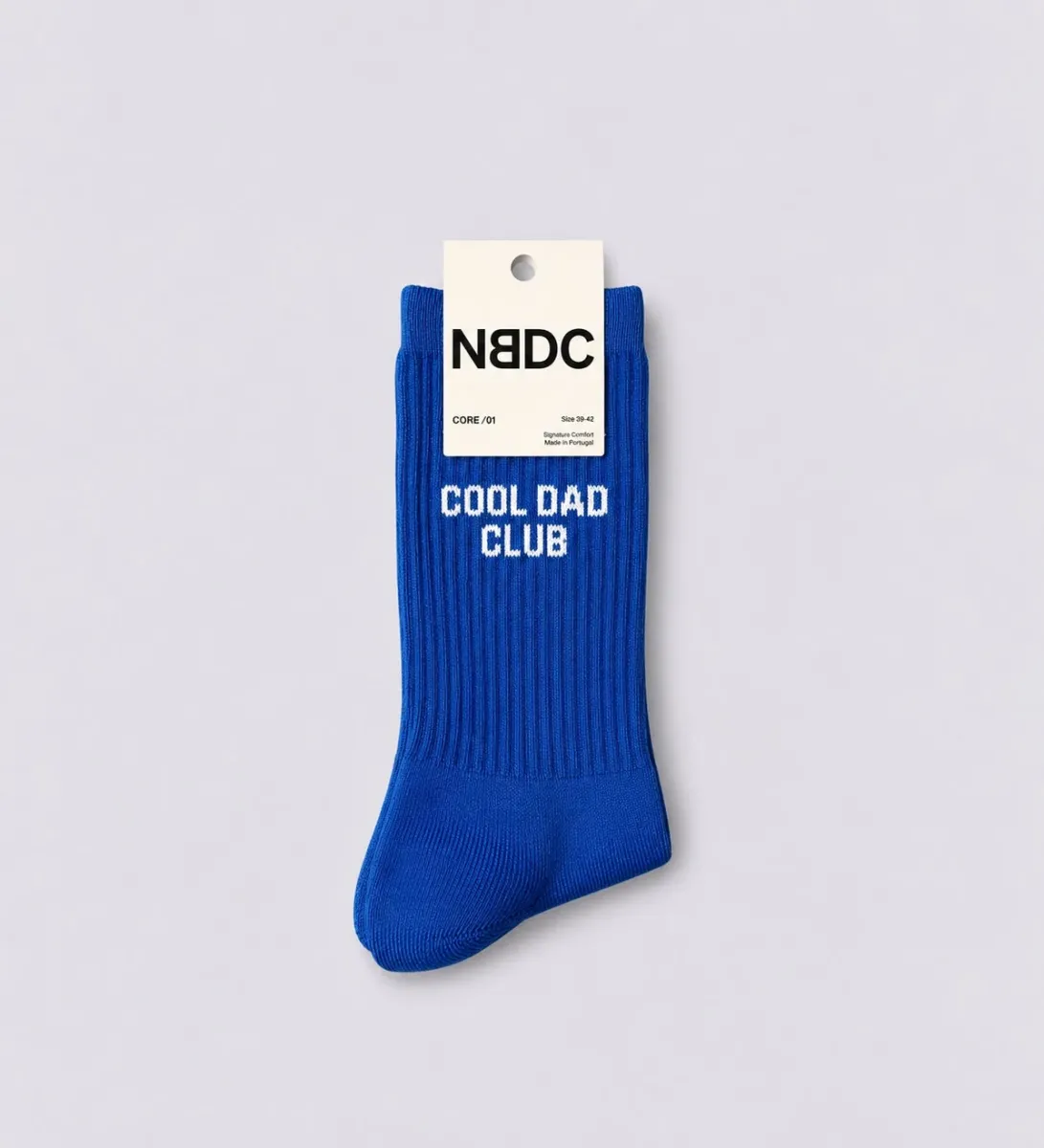 NBDC sokken: 'Cool dad club' blauw 43-46