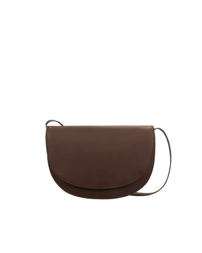 Monk en Anna: Soma half moon bag 'Dark wood'