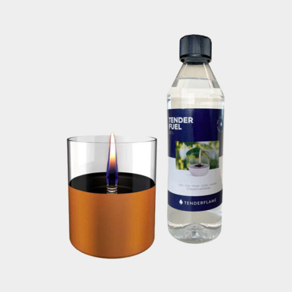 Tenderflame kaarsen: Giftset 'Lily 10 koper en Tenderfuel 0,5L'